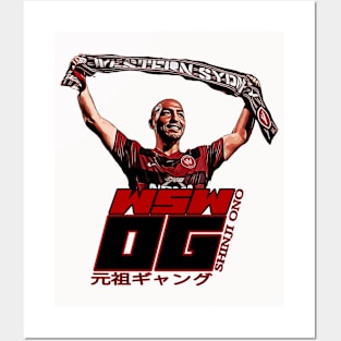 Western Sydney Wanderers - Shinji Ono - OG (Scarf) Posters and Art